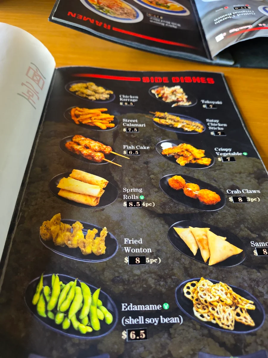 Menu, Noodle Street Jindalee