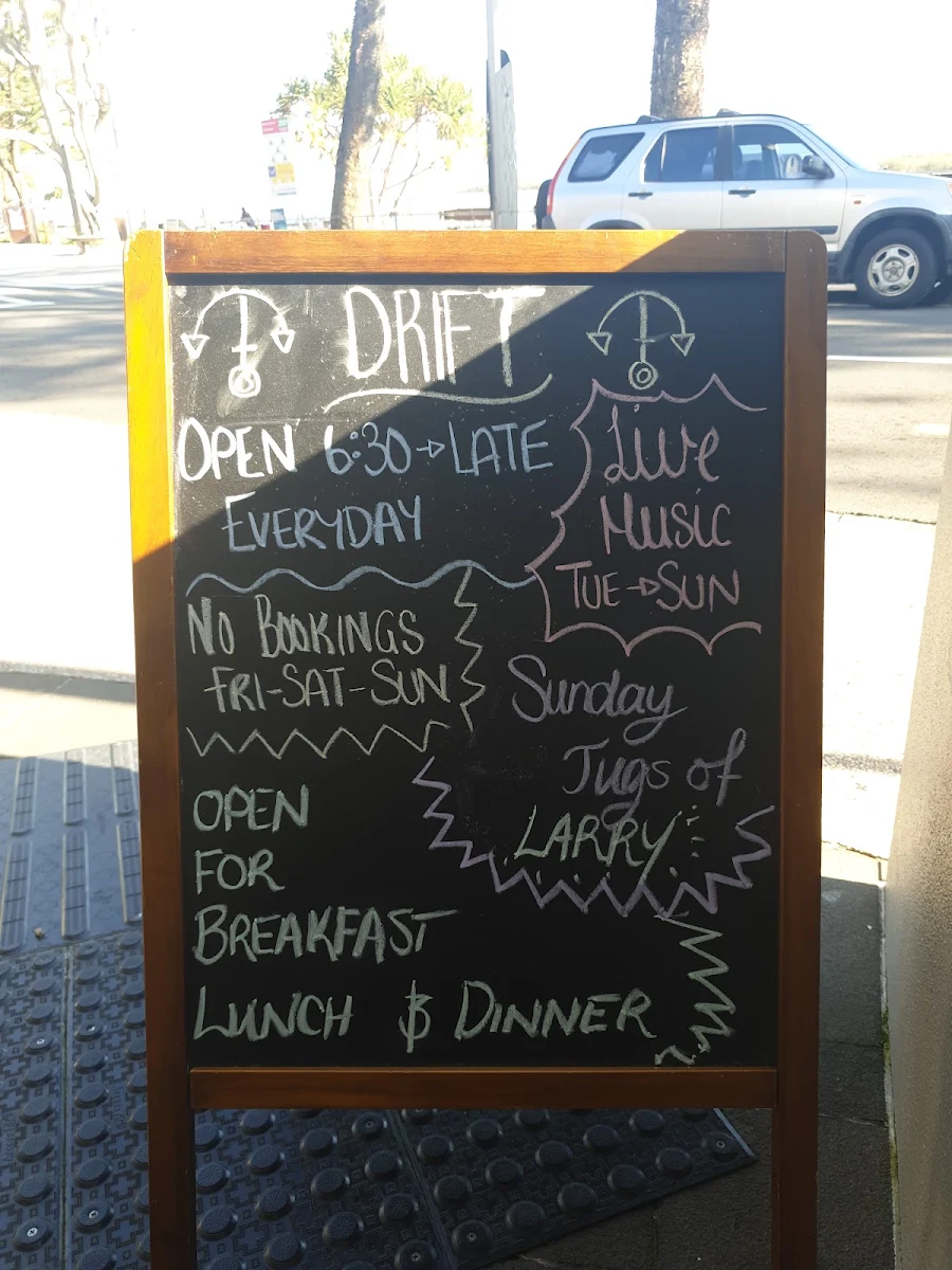 Menu, Drift Bar