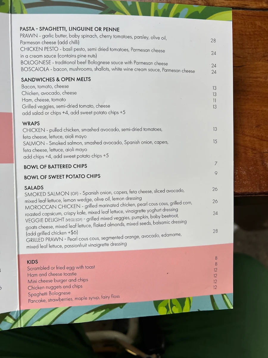 Menu, CAV & CO. Cafe