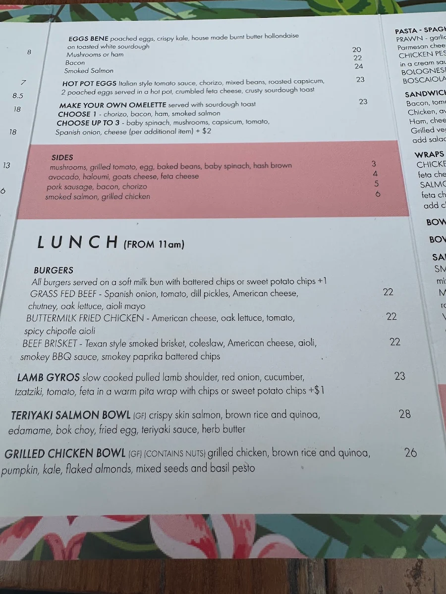 Menu, CAV & CO. Cafe