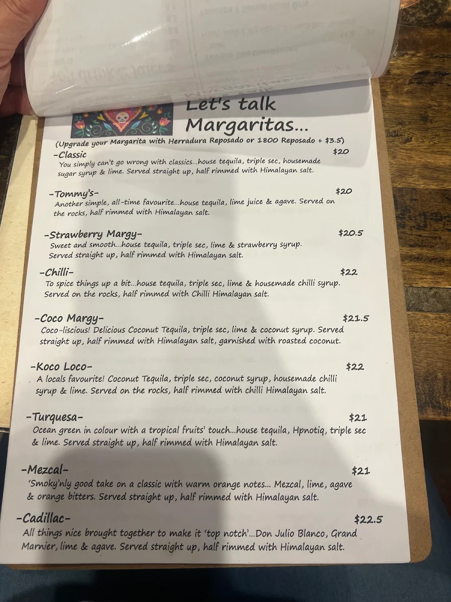 Menu, La Barrita