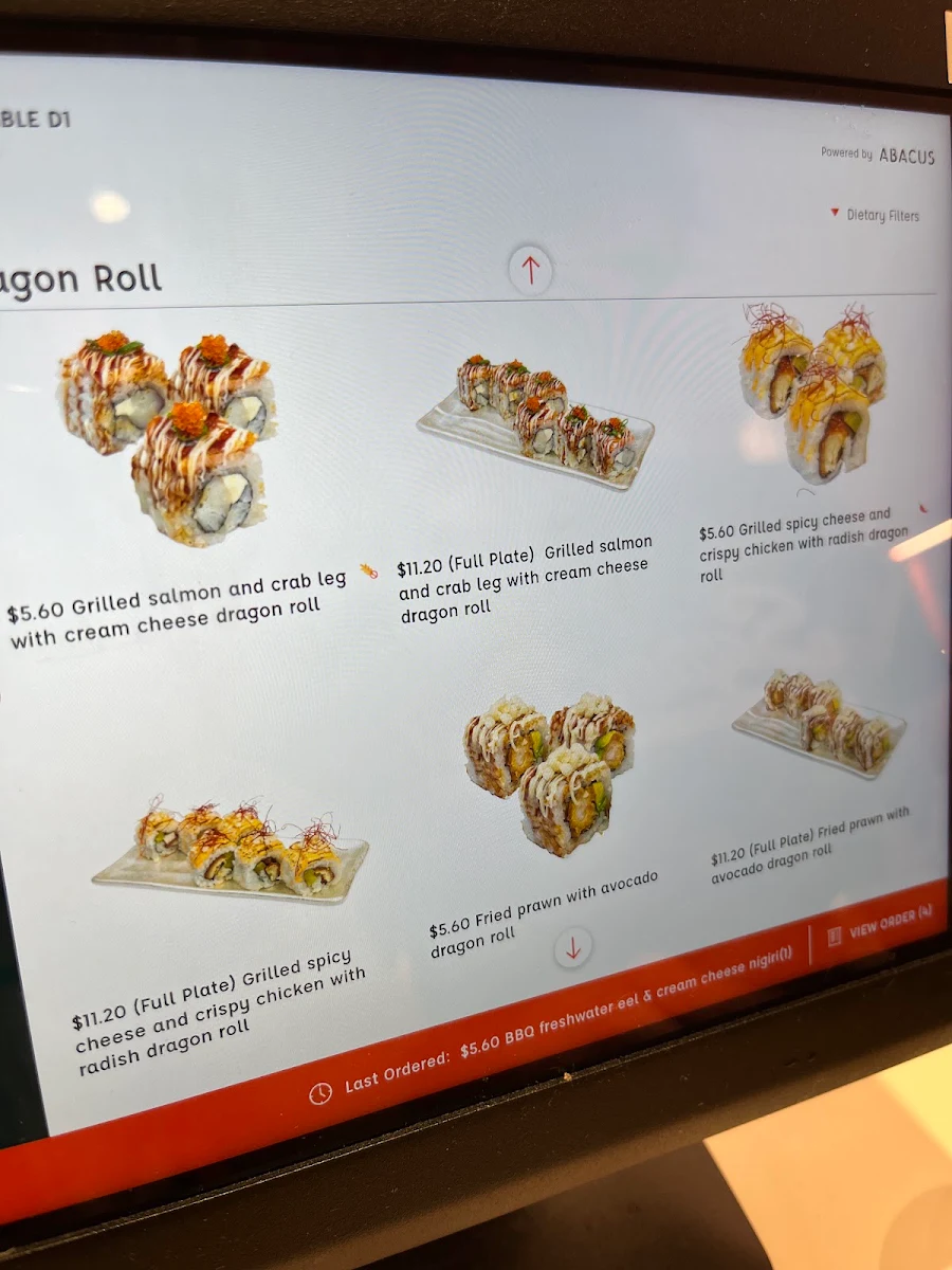 Menu, Momoto Eastgardens