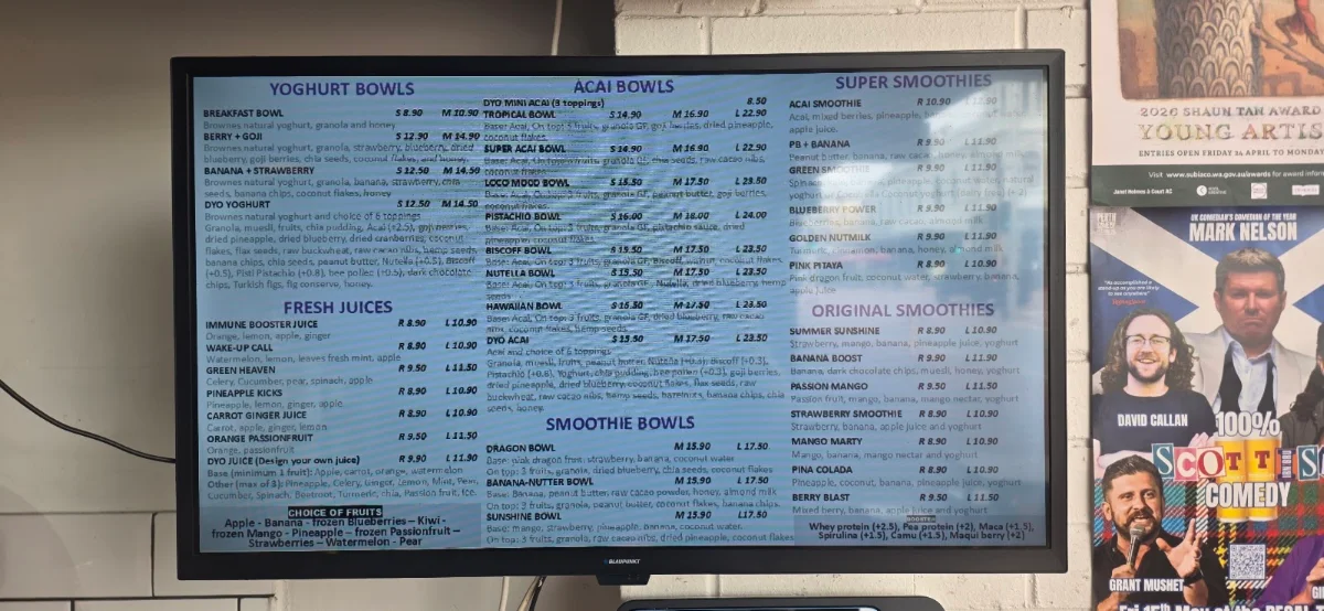 Menu, Little Cultures