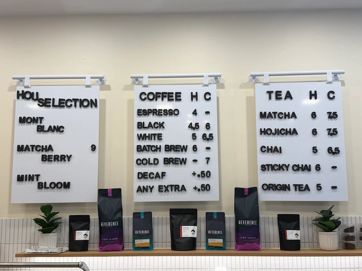 Menu, SMWRE Coffee