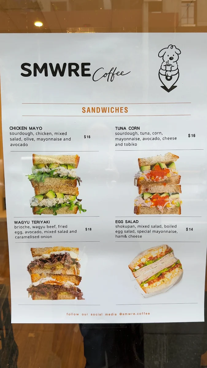 Menu, SMWRE Coffee