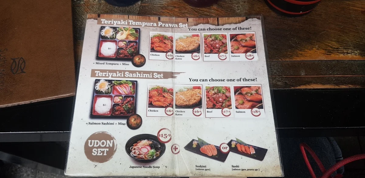 Menu, Sushi Maru
