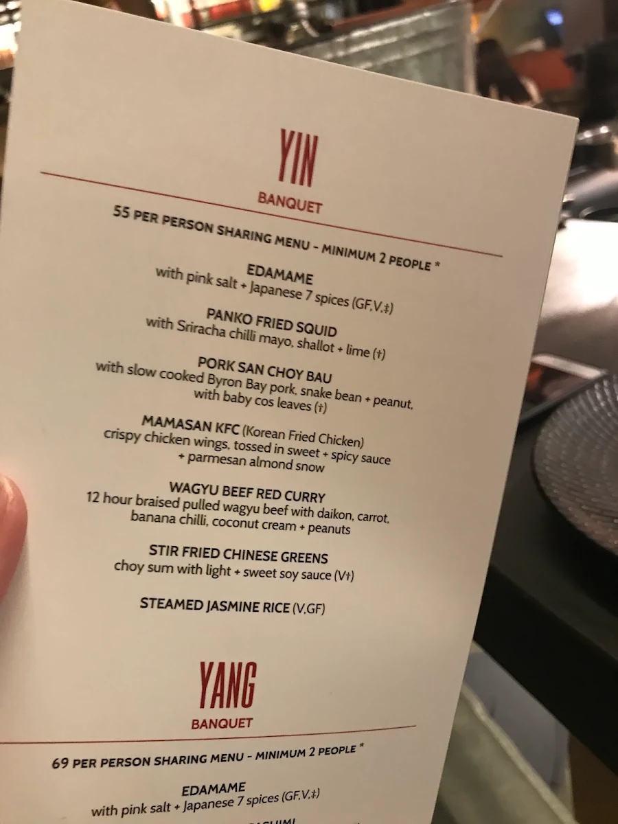 Menu, Mamasan