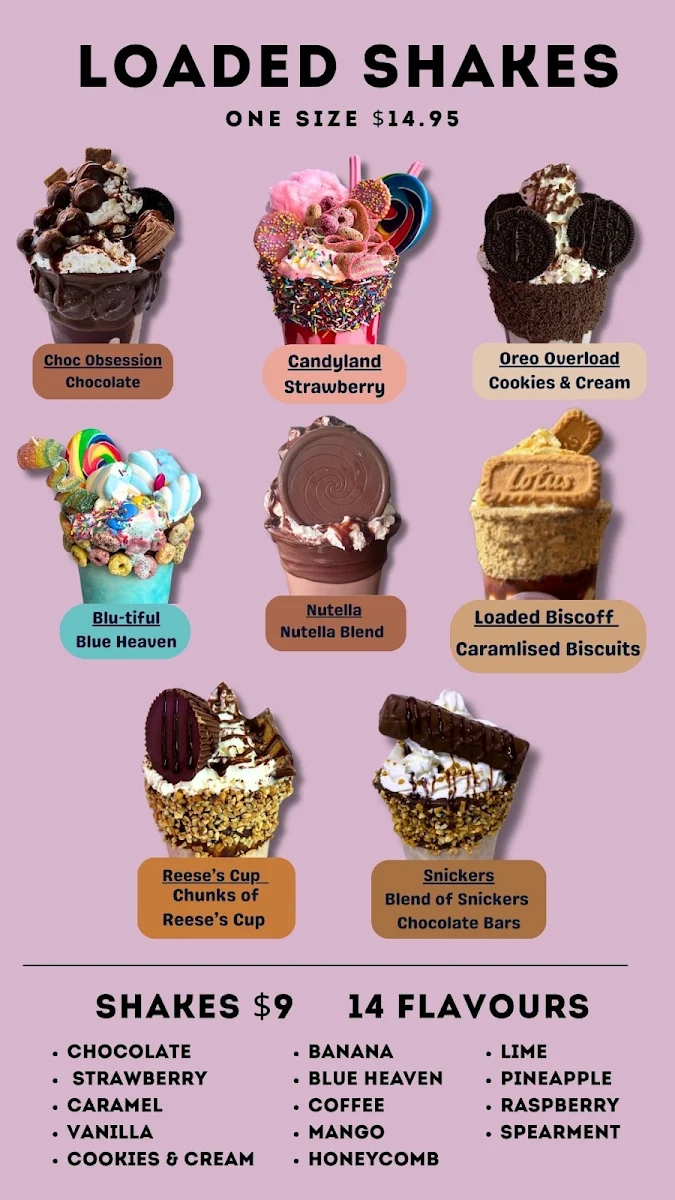 Menu, Sweet n Sassy- Speciality Drinks & Desserts
