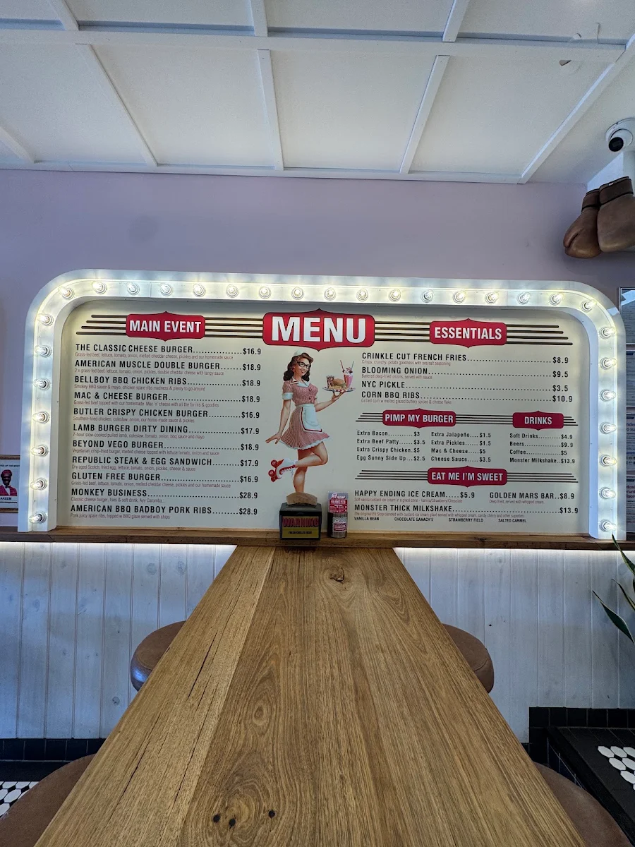 Menu, Pit Stop Bros