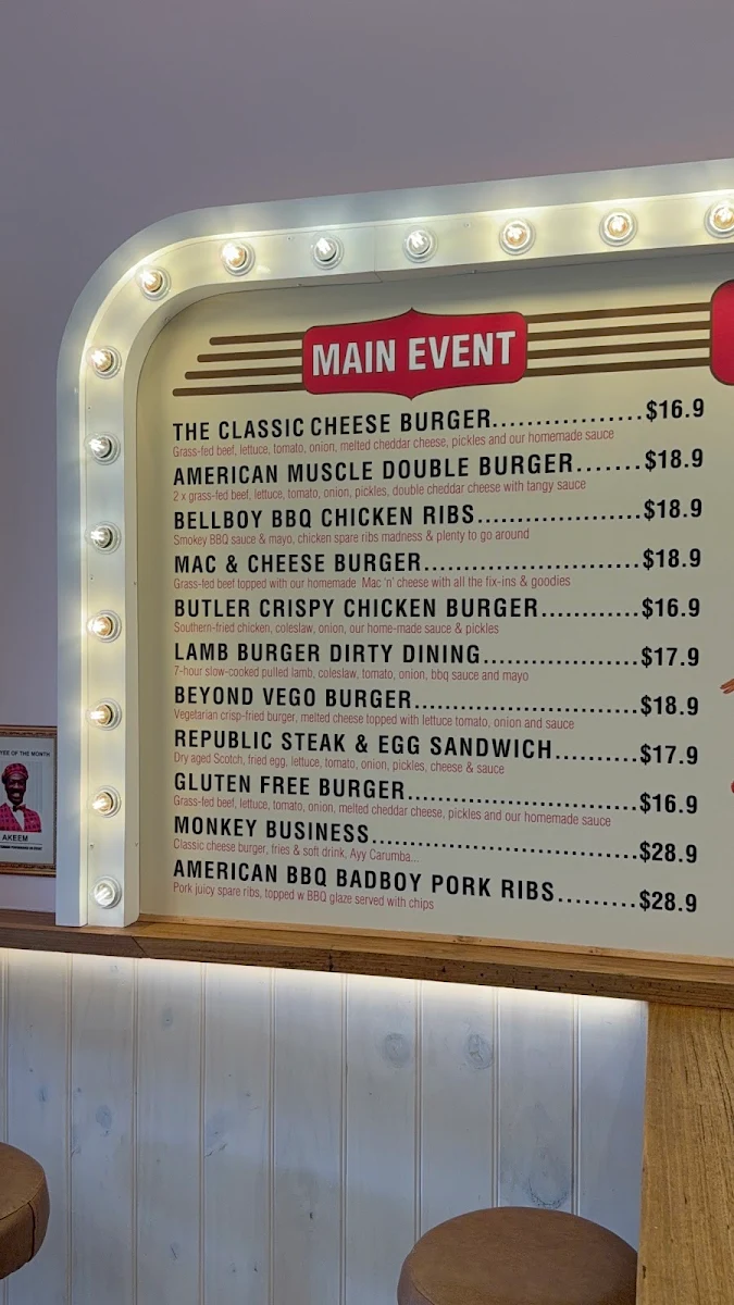 Menu, Pit Stop Bros