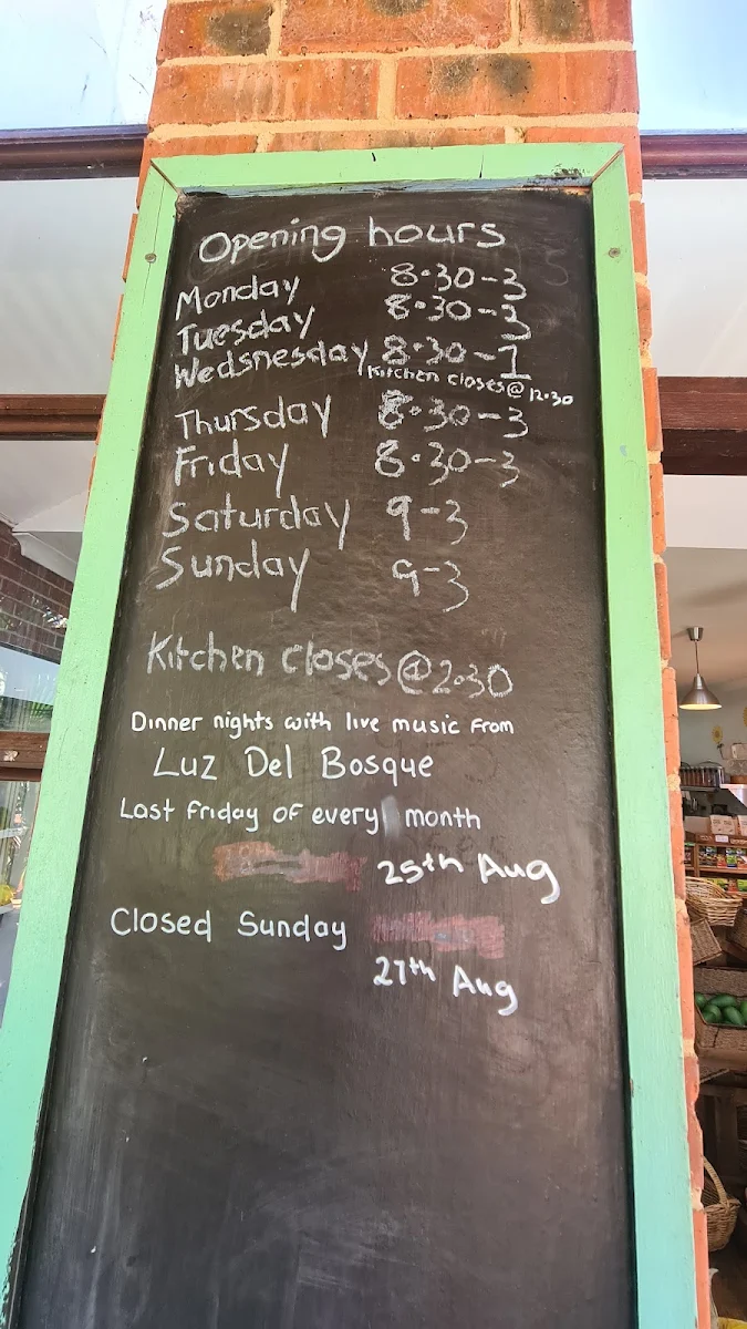 Menu, The Organic Circle