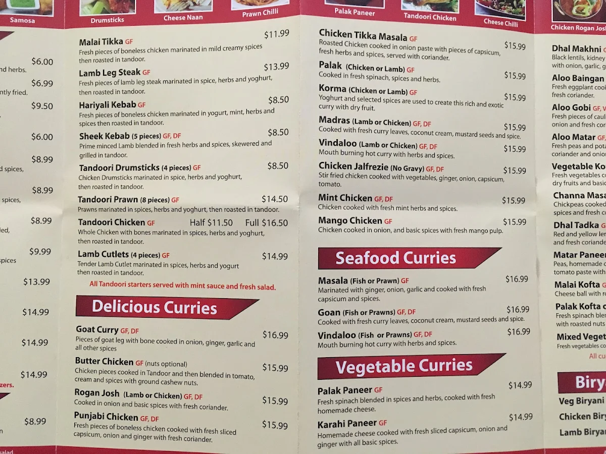 Menu, Traditional India