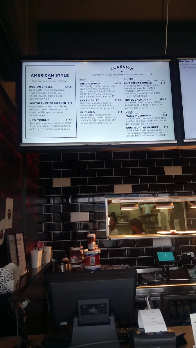 Menu, Burger Urge (Salisbury)