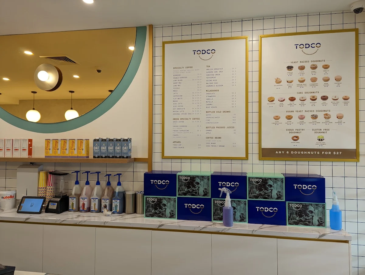 Menu, TODCO - The Oakleigh Doughnut Co (South Yarra)