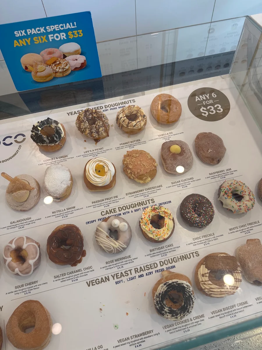 Menu, TODCO - The Oakleigh Doughnut Co (South Yarra)