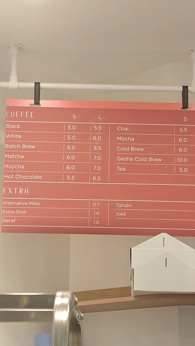 Menu, Bloomwood (Galleria)