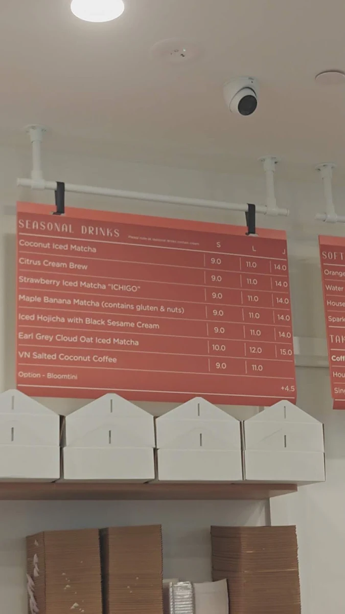 Menu, Bloomwood (Galleria)