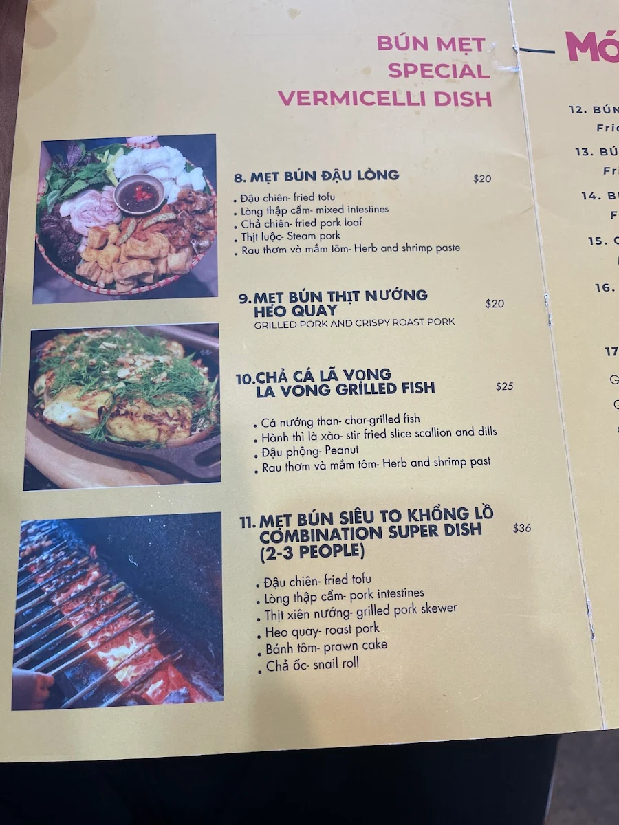 Menu, Gác Bếp