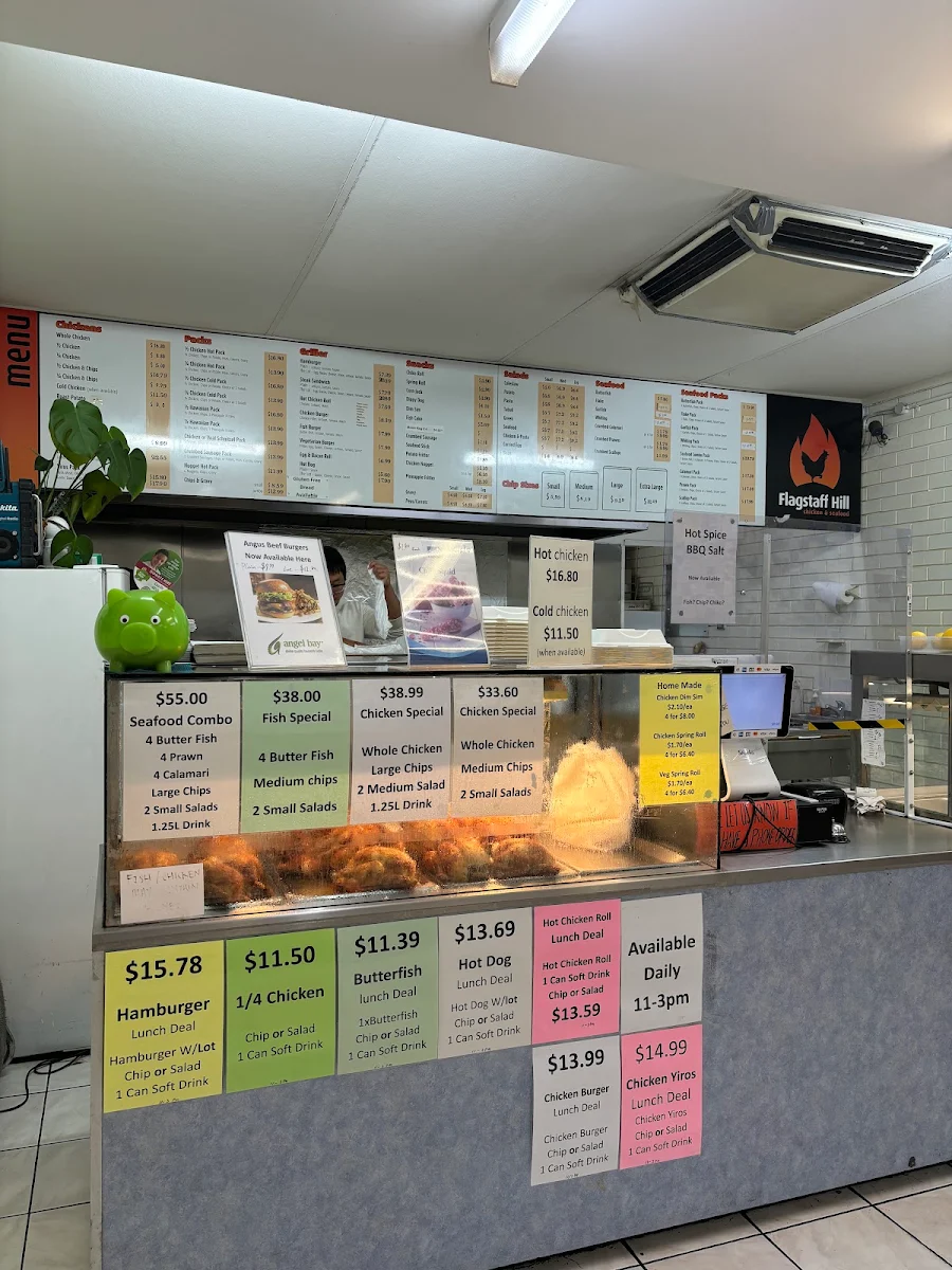 Menu, Flagstaff Hill Chicken & Seafood