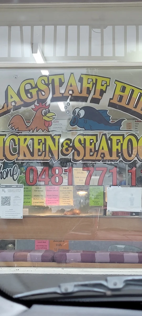 Menu, Flagstaff Hill Chicken & Seafood
