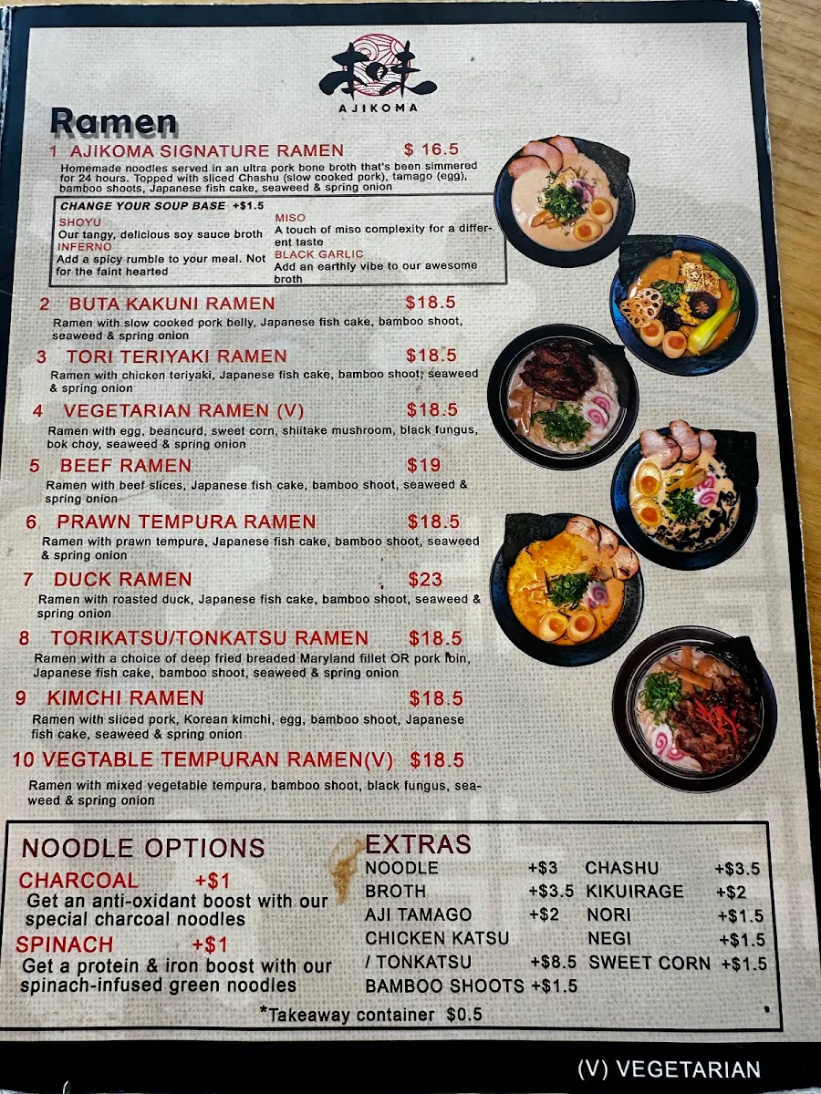 Menu, Ajikoma