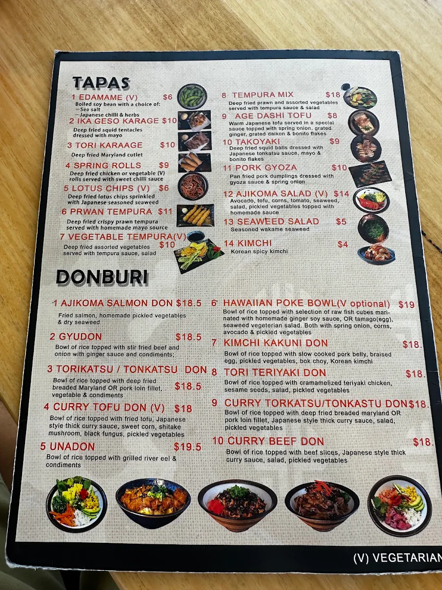 Menu, Ajikoma