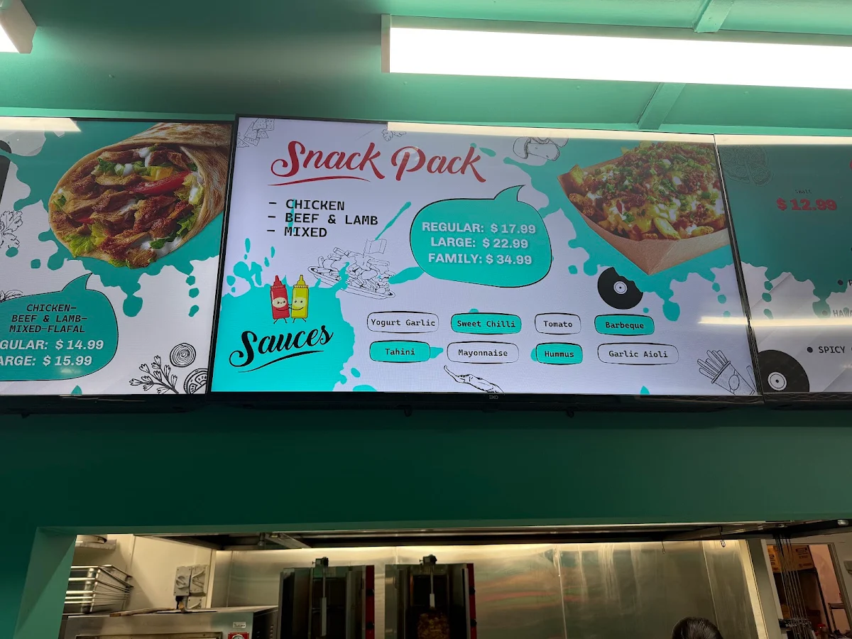 Menu, Urban Pide and Grill