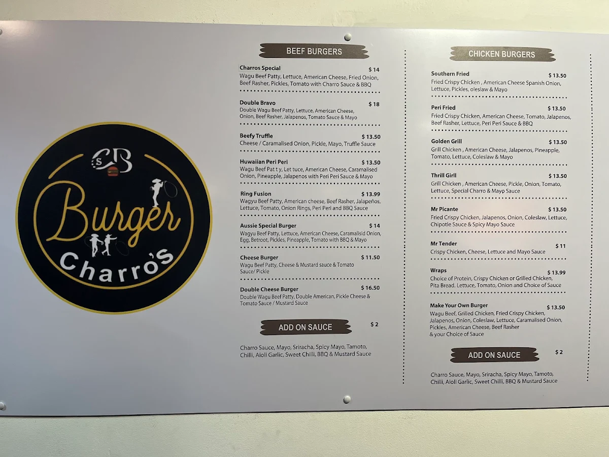 Menu, Bula Burgers - Burgers, BBQ & Island Foods
