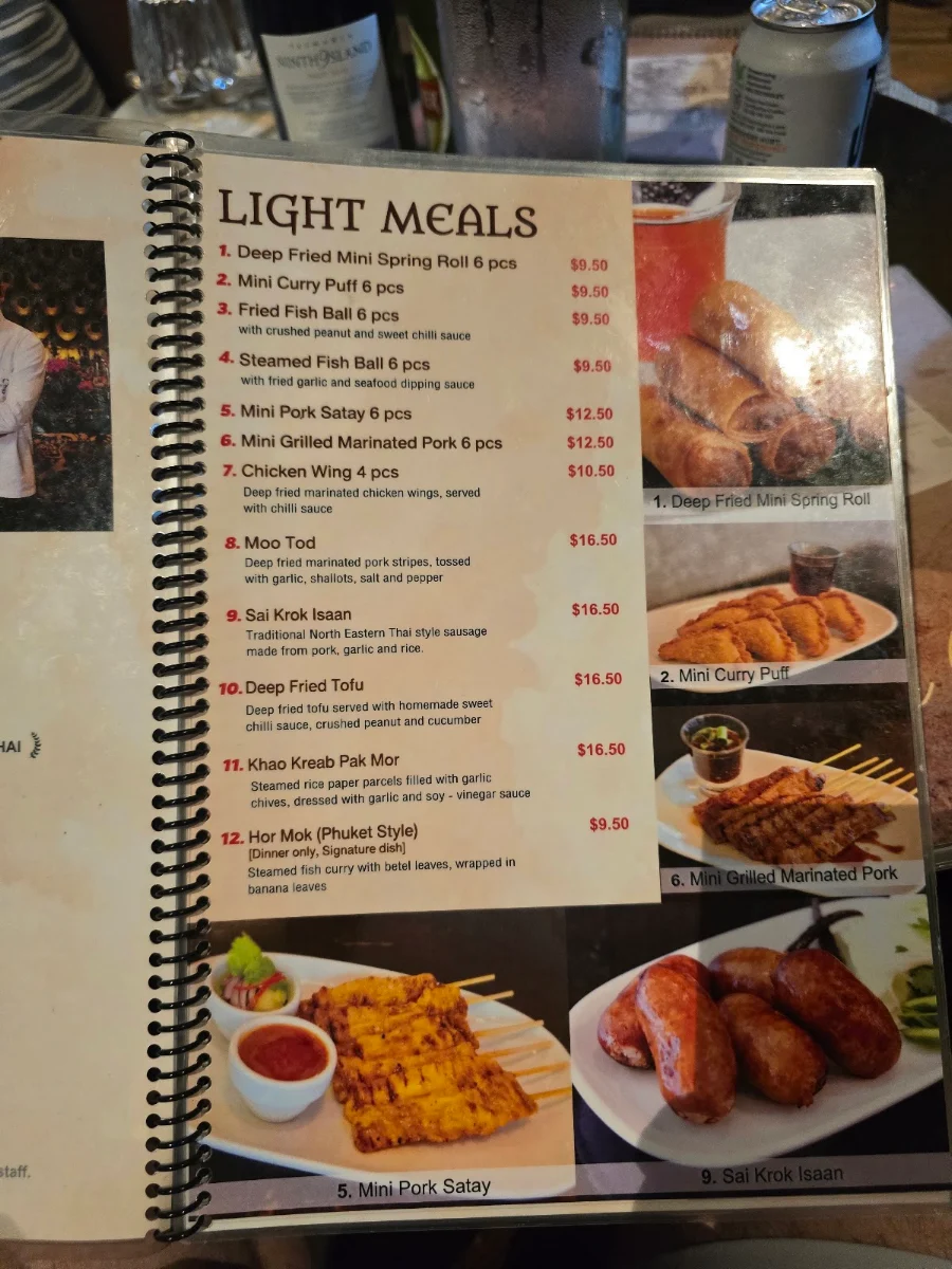 Menu, Spice I Am