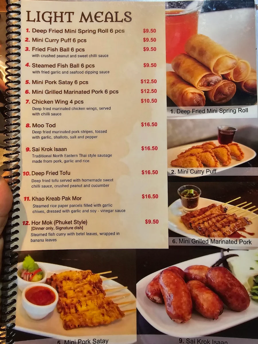 Menu, Spice I Am