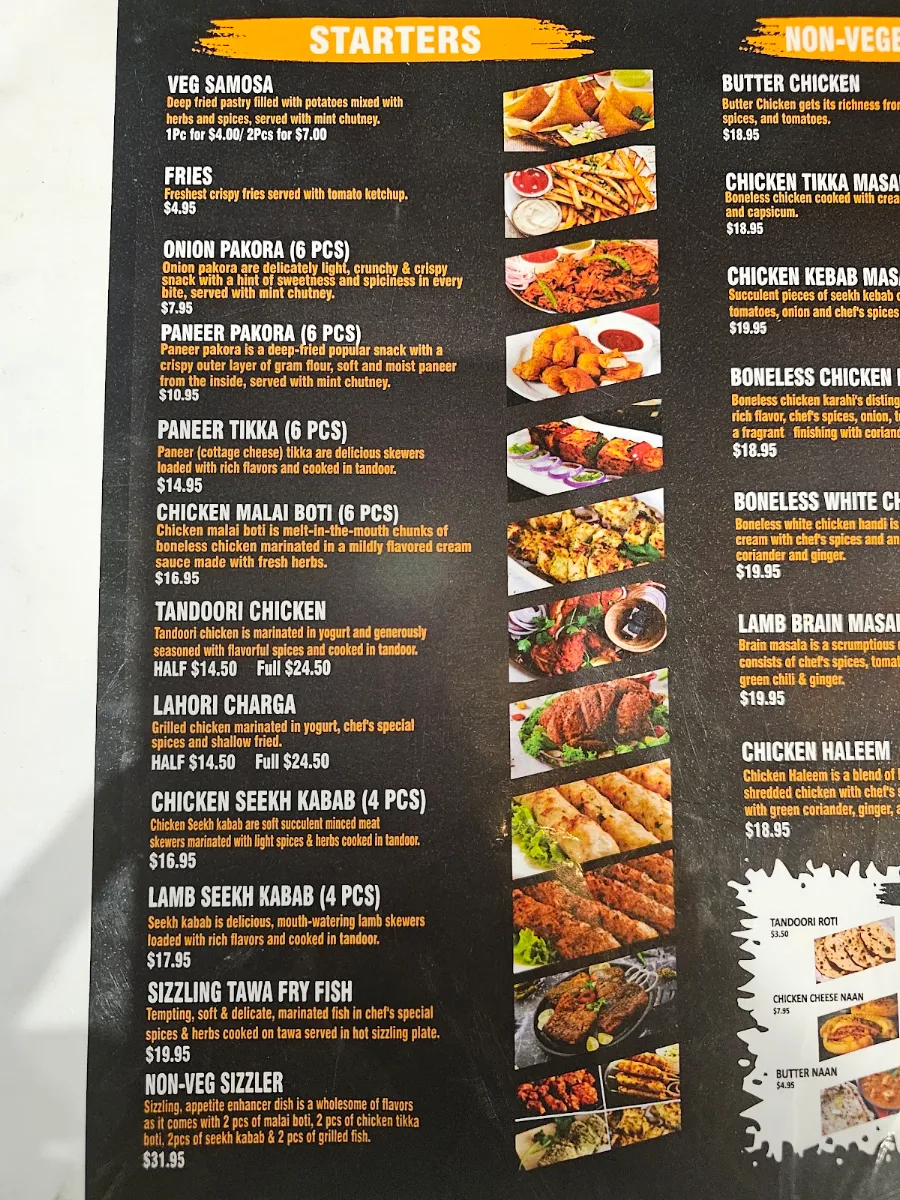 Menu, Qalandari “The Taste of Karachi” Restaurant
