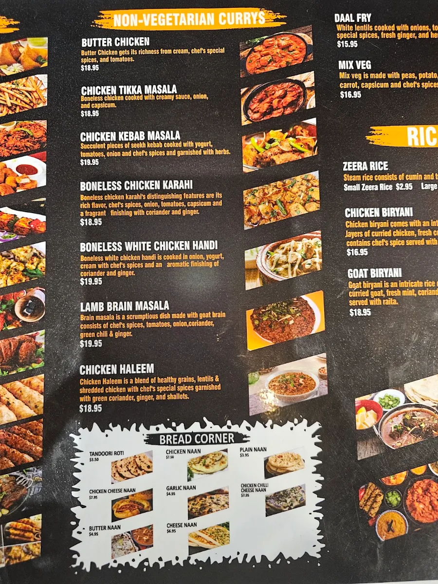 Menu, Qalandari “The Taste of Karachi” Restaurant