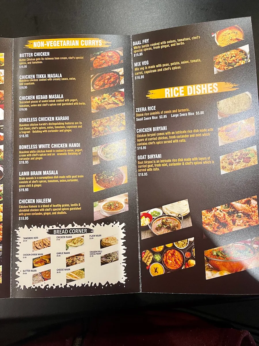 Menu, Qalandari “The Taste of Karachi” Restaurant