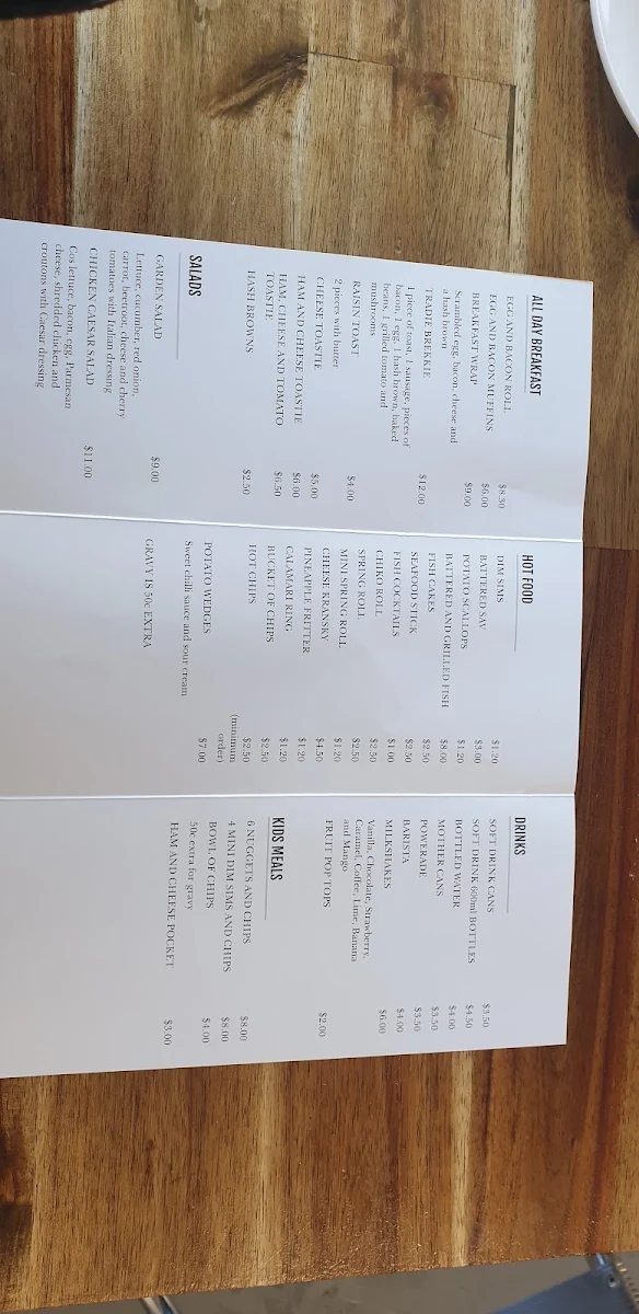Menu, Takeaway 35