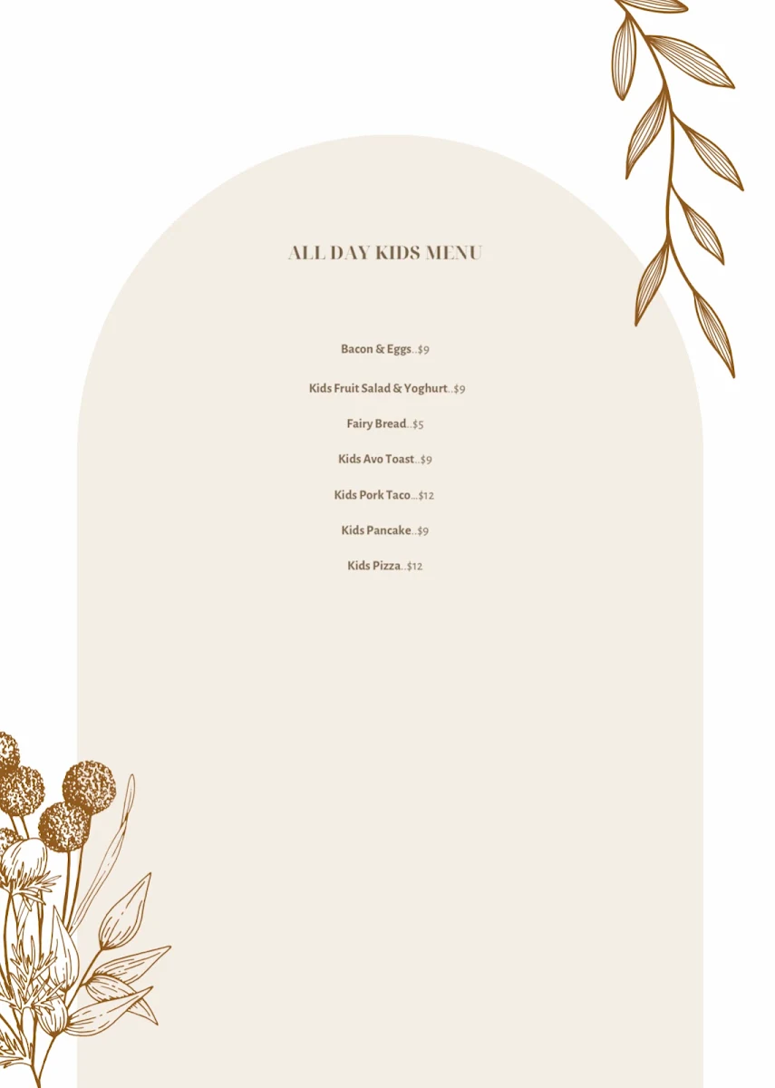 Menu, The Garden Mill Cafe