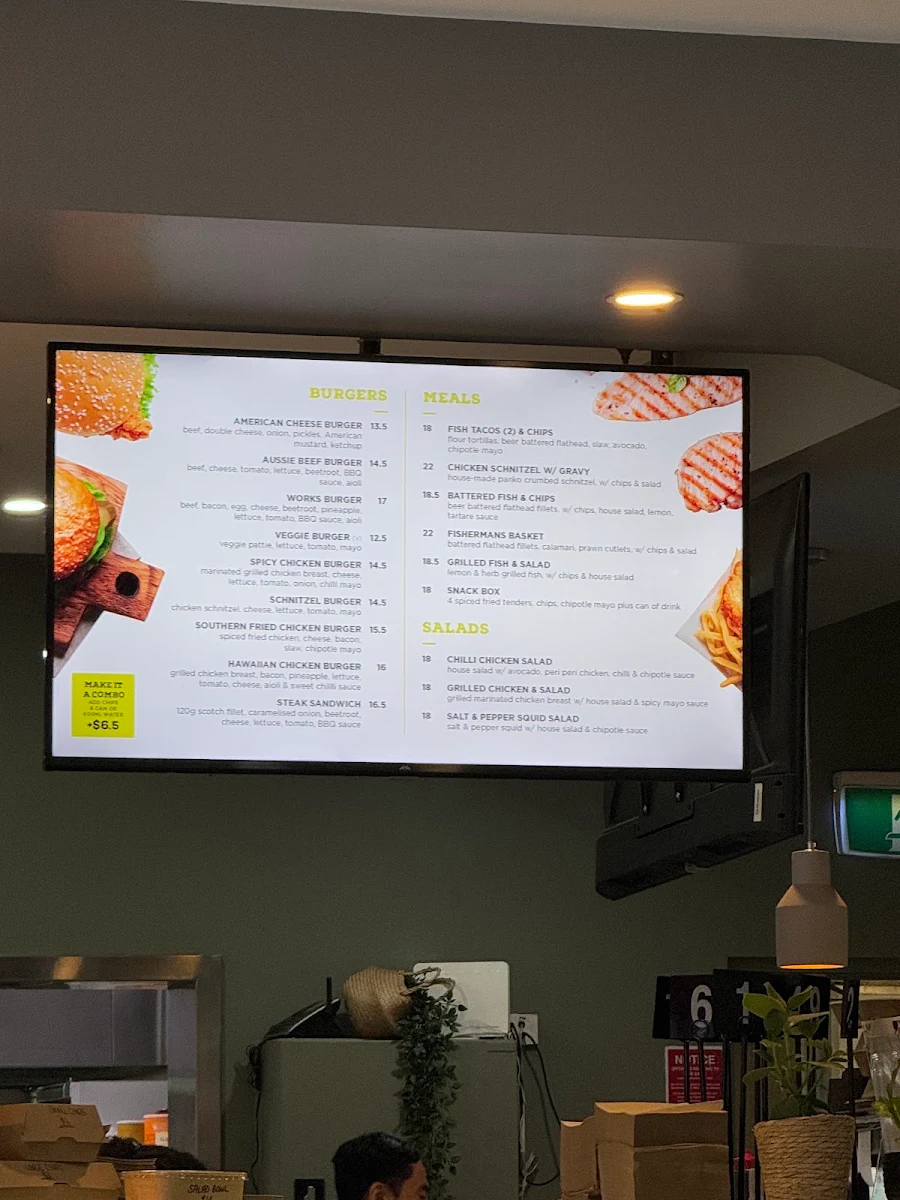 Menu, Morphett Place Cafe
