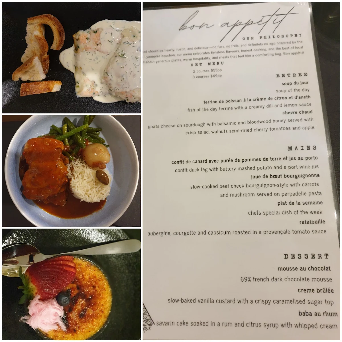 Menu, Fiorio & Co - French Bistro and Bar