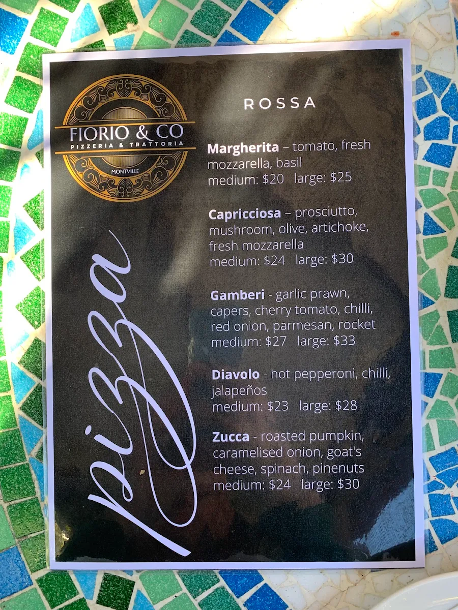 Menu, Fiorio & Co - French Bistro and Bar