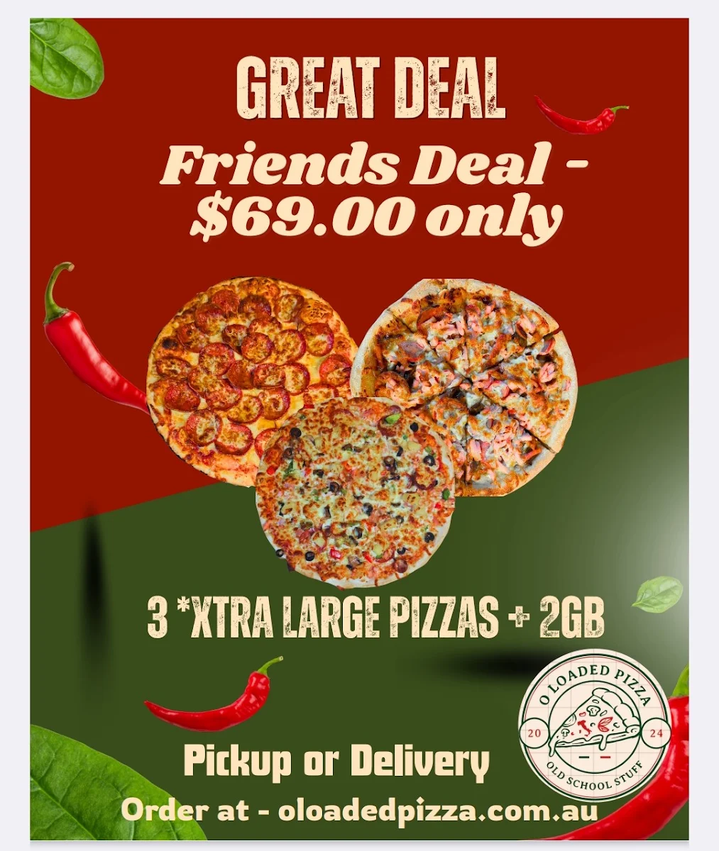 Menu, O Loaded Pizza - Erina