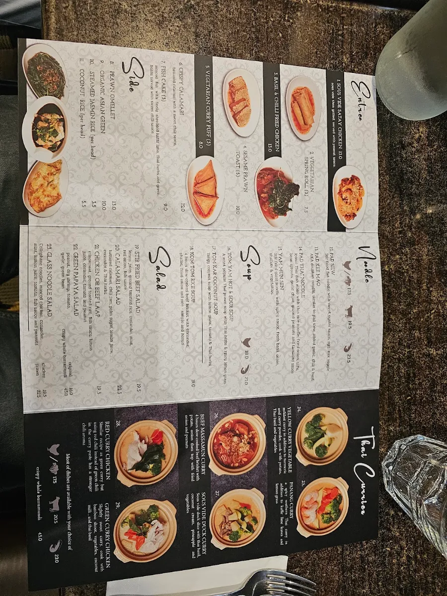 Menu, Thai Nakonlanna
