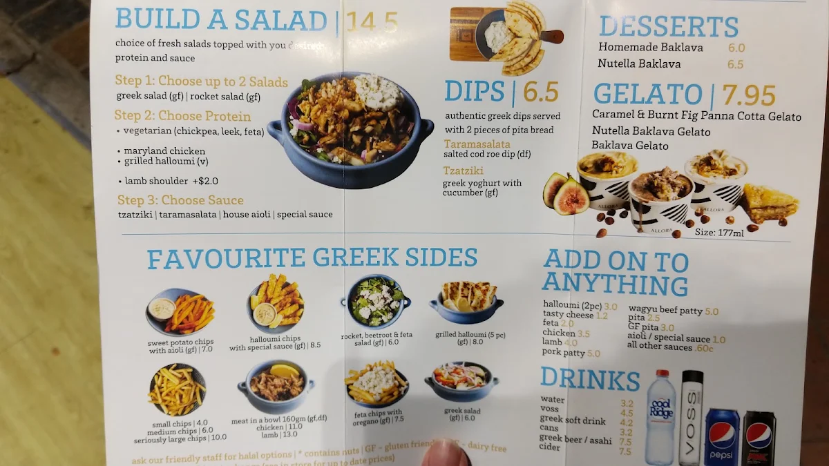 Menu, The Yiros Shop - Burleigh Heads