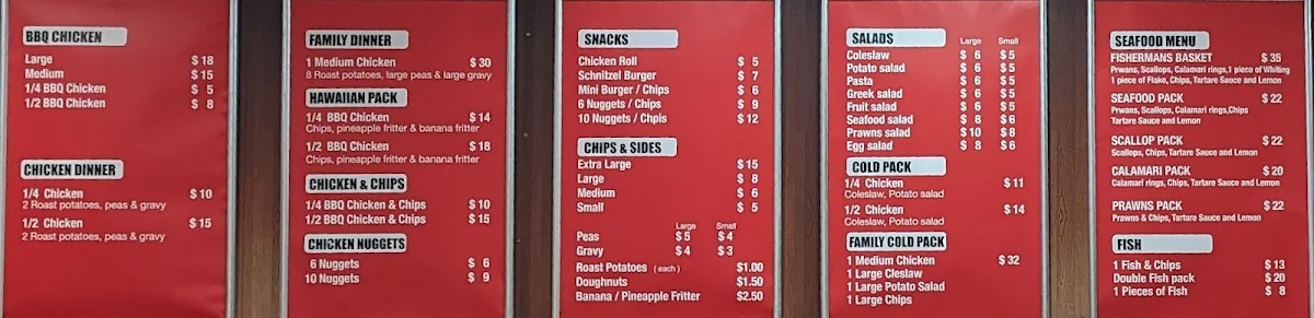Menu, The Chicken Machine