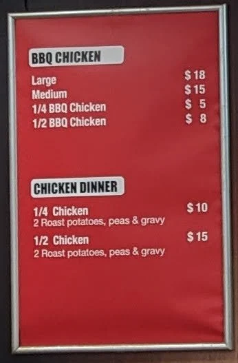 Menu, The Chicken Machine