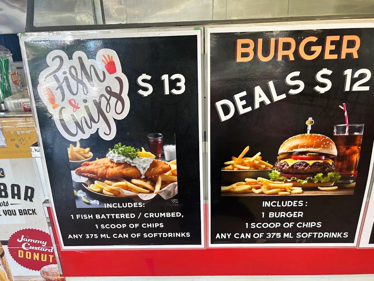 Menu, O.T. Fish & Chips & Convenience Store
