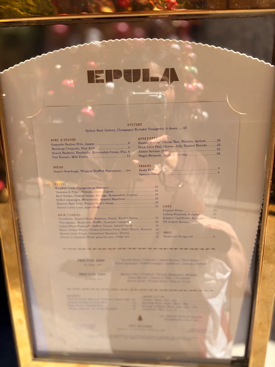 Menu, Epula