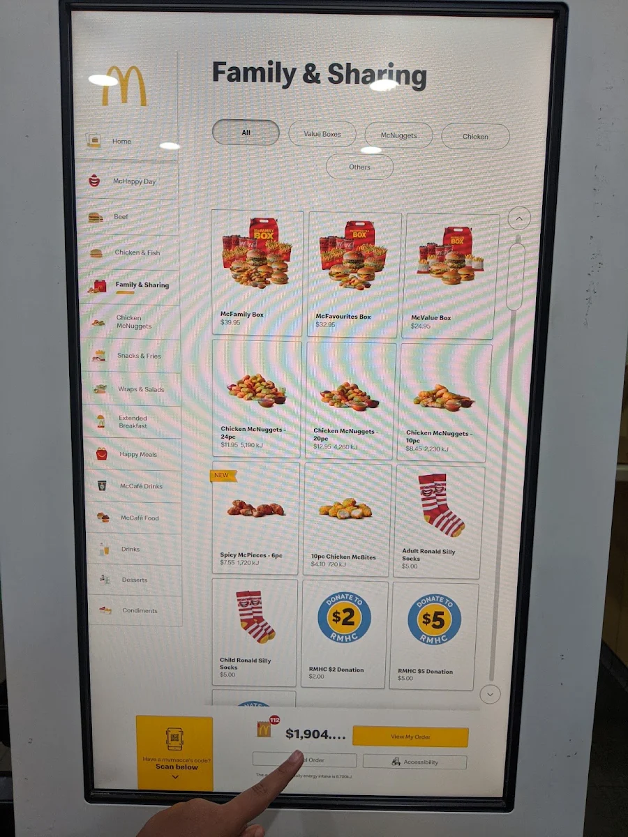 Menu, McDonald's Baldivis