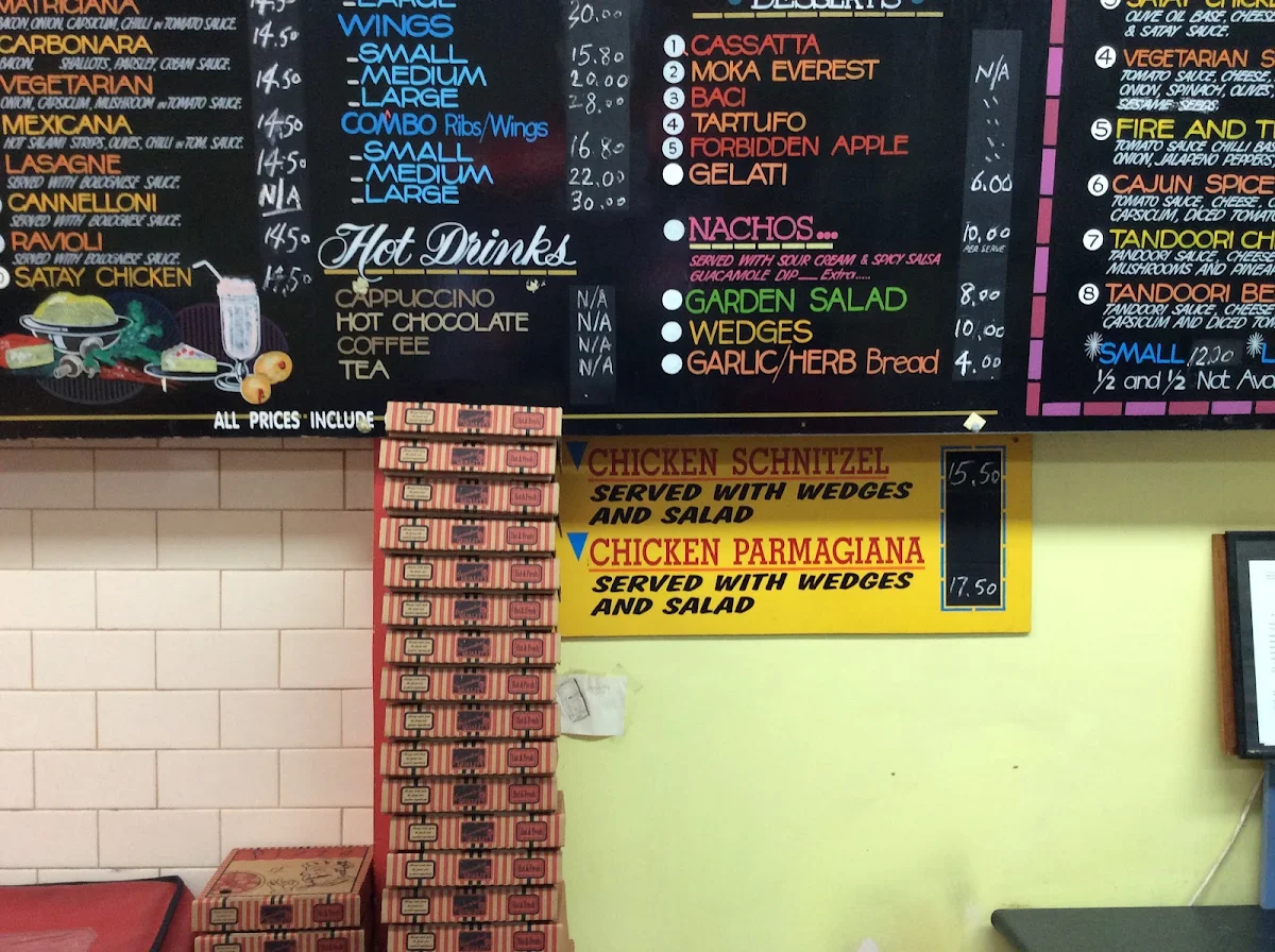 Menu, Vinny's Pizza