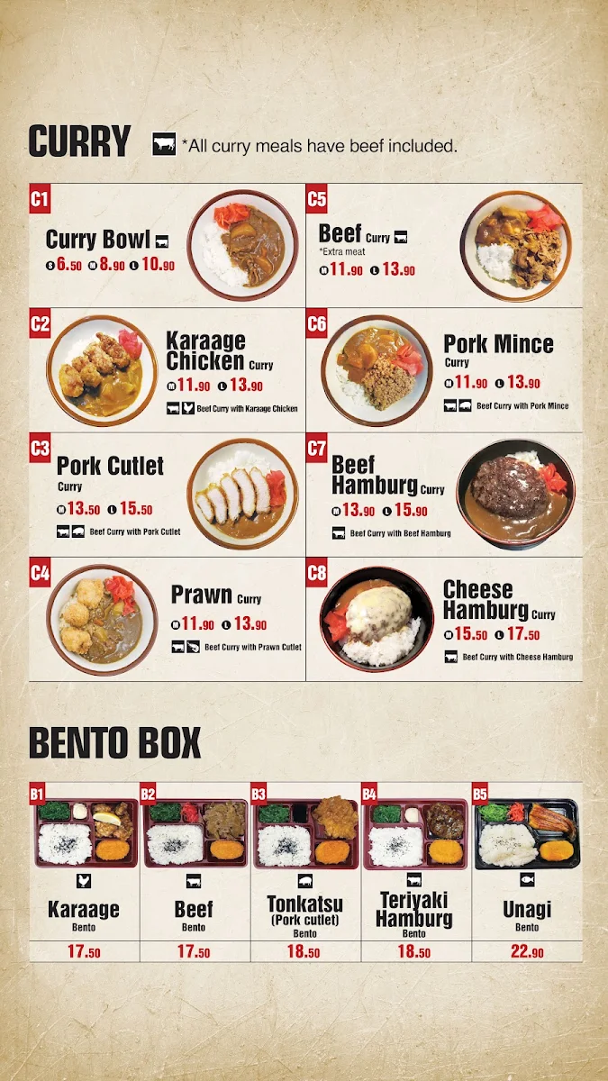 Menu, Udonya Tokoton