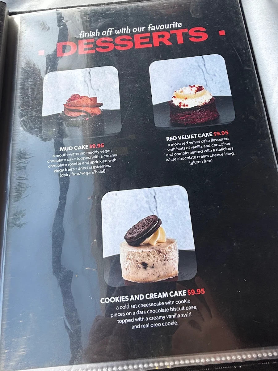 Menu, Kickin'Inn Broadbeach