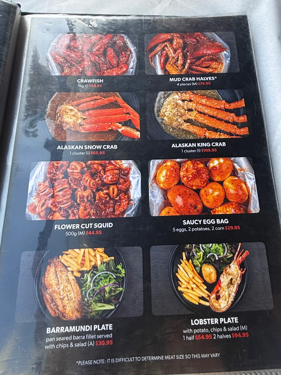 Menu, Kickin'Inn Broadbeach